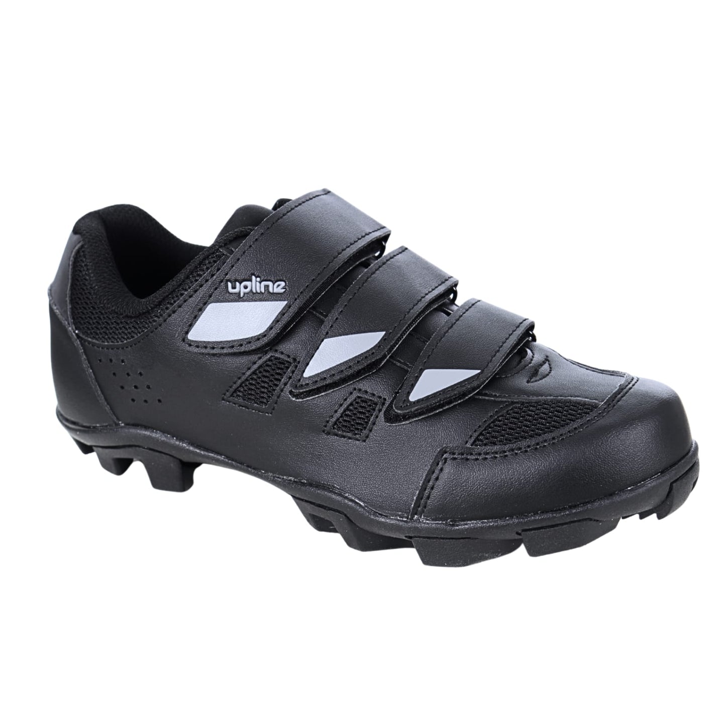 Zapatos Upline MTB de 3 Fajas Negro/Blanco