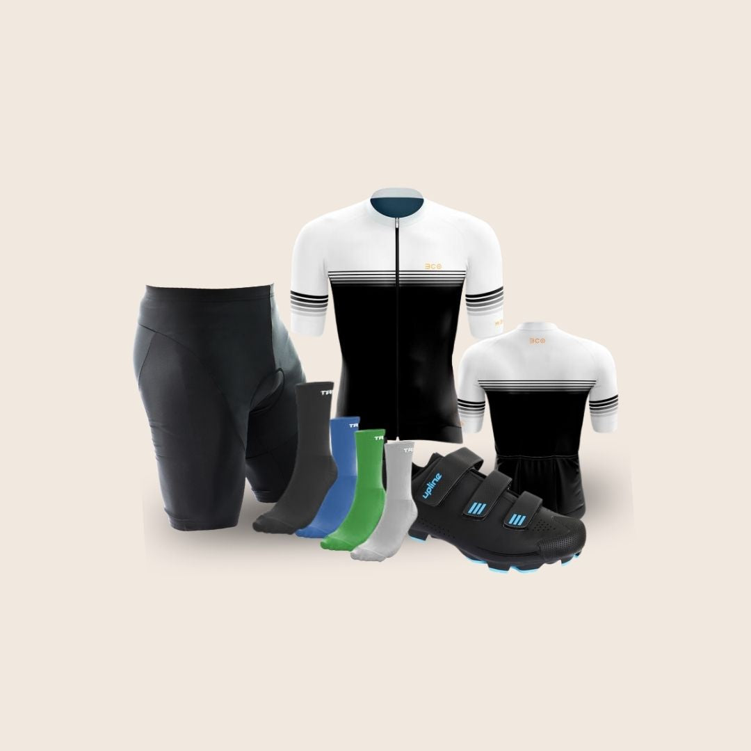 Promocion de Licra Pad de Gel y Jersey Pro + Zapatos + Medias