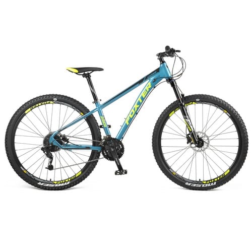 Bici 29 MTB Foxter Evans 17 Azul/Amarillo 3X9 C/Bloque hombro