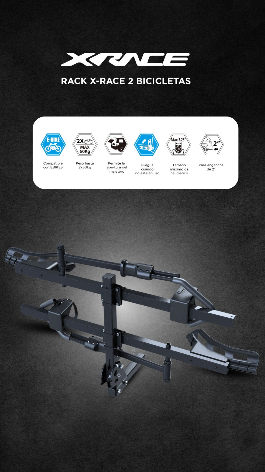 Rack de Pegadero X-Race Plataforma