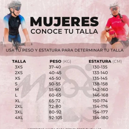 Licra de Ciclismo Negra Pad de Gel Mujer corte Anatomico